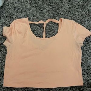 Peach crop top